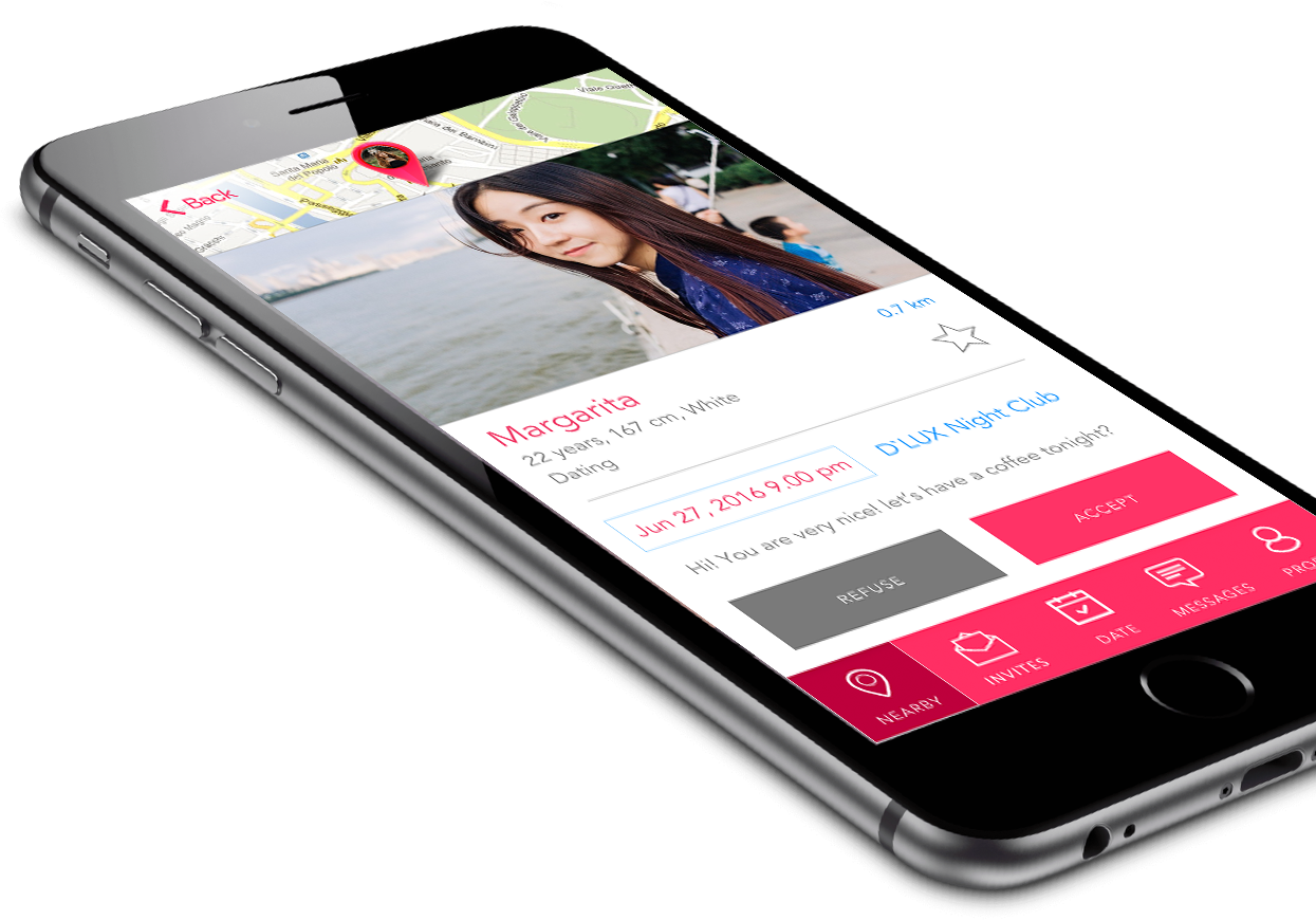 It’s a Tinder meet Uber real-time dating.